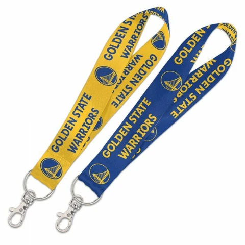 GOLDEN STATE WARRIORS WRISTLET LANYARD KEY CHAIN 1" WIDTH 8" LENGTH W/ CLASP Cover