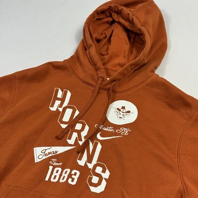 Nike Texas Longhorns Sweatshirt Hoodie NCAA Cotton Polyester Orange Men’s Small - Image 1 of 4