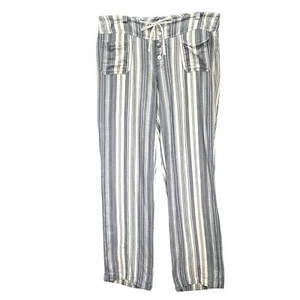 Sundance Gigi Pants Striped Gauze Cotton Beachy Baja Pants Size Medium Coastal - Picture 1 of 10