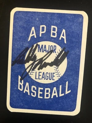 APBA Baseball Game Card BOB RANDALL autographed - Image 1 of 2