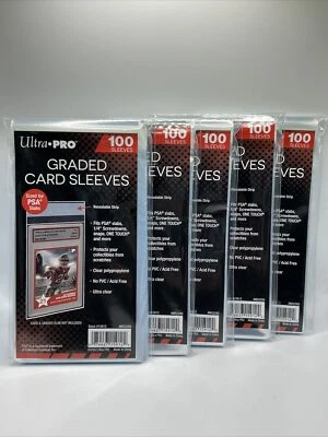 Ultra Pro GRADED Card Sleeves PSA Perfect Fit 5 Packs of 100, 500 Total