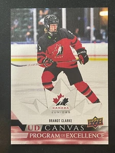Brandt Clarke RC - 2022-23 Upper Deck Series 2 UD Canvas Program of Excellence - Picture 1 of 2