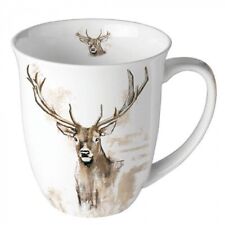 Ambiente Kaffeetasse Teetasse Becher Mug 0,4l Hirsch Antlers - Fine Bone China