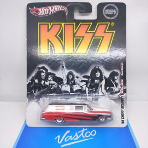 Hot Wheels Diecast KISS 59 Chevy Delivery White and Red Hotwheels Pop Culture