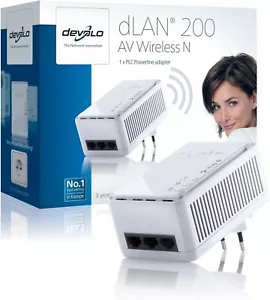 Devolo dLAN 200 AV Wireless N Powerline WLAN Adapter triple LAN Netzwerkadapter - Bild 1 von 9