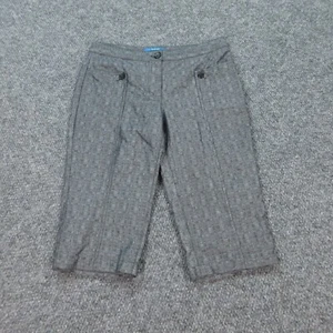 Derek Lam Pants Womens 8 Gray Geometric Skimmer Capri 31x16.5* - Picture 1 of 23