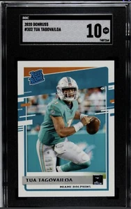 2020 Tua Tagovailoa Rated Rookie Panini Donruss RC #152 Dolphins SGC 10 Gem Mint - Bild 1 von 2