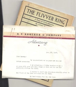 1937 THE FLIVVER KING - A Story of Ford-America - UPTON SINCLAIR w/ GM Letter! - Picture 1 of 5
