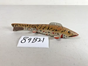 Señuelo de pesca de pez trucha marrón manchado de colección señuelo madera Oscar Peterson? 89B21 - Imagen 1 de 9