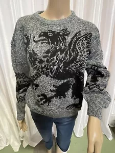 Vintage NAN DORSEY griffin patterned sweater - Picture 1 of 4