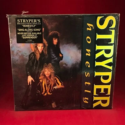 STRYPER Honestly 1987 Canadian issue 3-track 12" Vinyl single. Enigma original A - Image 1 of 4