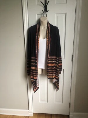 Guinevere OpenSweater водопад спереди хлопок нейлон кашемир смесь размер L серый - Изображение 1 из 4