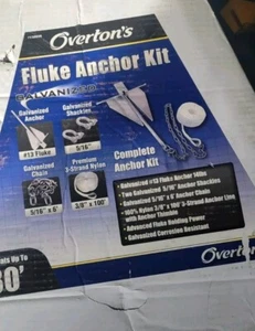 Overton's Danforth Style 13 lb Deluxe Fluke Anchor Kit w Chain & Line - Bild 1 von 1