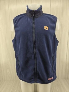 Vineyard Vines Auburn University Tigers Fleece Vest in Blue Size Large - Picture 1 of 12