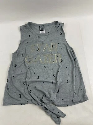 Camiseta sin mangas moderna de lujo para mujer talla M gris sin mangas Star Gazer corbata dobladillo Foto 1 de 4