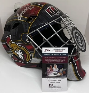 LINUS ULLMARK SIGNED OTTAWA SENATORS FULL SIZE FS GOALIE HELMET MASK JSA COA - Picture 1 of 5