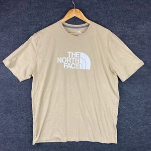 The North Face Mens Shirt Size XL Beige Short Sleeve Crew Neck Casual T Shirt - Picture 1 of 13