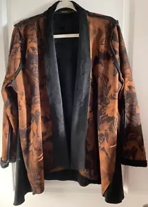 Radzoli Faux Suede Faux Fur Lined Shawl Collar Jacket Size L - Picture 1 of 11