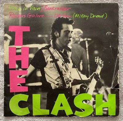 The Clash – Train In Vain / Bankrobber  7in Vinyl Record - Image 1 of 4