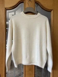Neu Kaschmirmischung Creme Pullover Weich Flauschig Gebürstet Garn Rundhals XL Passform - Bild 1 von 19