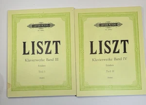 Liszt Klavierwerke - ETUDES - Band III / IV - Peters 3600c / 3600d - UNUSED - Picture 1 of 11