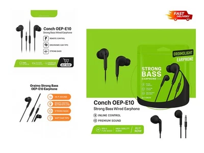 Earphone headphones for mobile phones 3.5mm jack suitable for any phones - Image 1 of 4