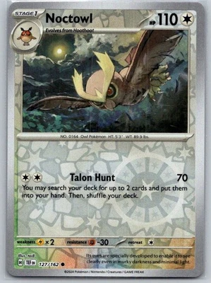 Noctowl 127/162 Reverse Holo SV05: Temporal Forces NM - Image 1 of 2