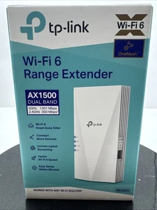 TP-Link RE500X AX1500 Wireless Dual-Band Wi-Fi 6 Range Extender - Picture 1 of 6