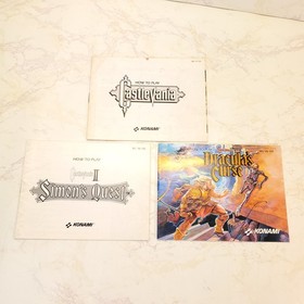Castlevania SET 1 2 3 NES Manuals VTG Instruction Booklets for Nintendo Dracula