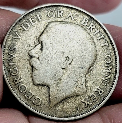 1922 UK GB Great Britain 1 One Shilling George V .500 Silver Coin KM#816a VF - Image 1 of 2