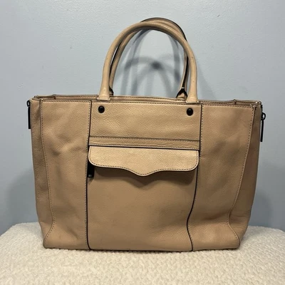 BOLSO DE MANO GRANDE REBECCA MINKOFF MALVA CUERO GENUINO BOLSO DE HOMBRO Foto 1 de 4