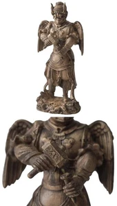 Hand-Carved Karasu Tengu Wood Buddha Statue Japanese Buddhist Art Figurine 496 - Picture 1 of 5