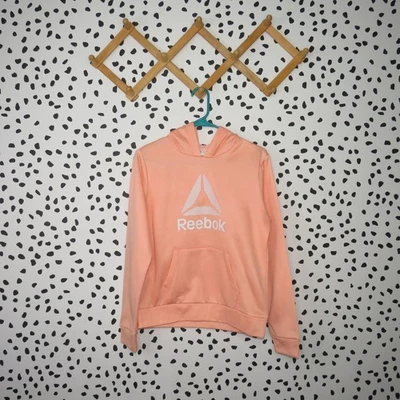 Sudadera Pullover Deportiva con Capucha Logo Naranja Reebok Niñas Talla XXLarge Foto 1 de 4