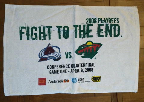 MN Wild 2008 Rally Towel - 2008 Playoffs - Game One vs Colorado Avalance Cover