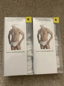 Lot Of 2 Packs Calvin Klein Mens Briefs Classic & Soft Cotton - 6 Briefs Size S - Picture 1 of 5