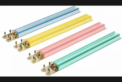 C&H SOLUTIONS 4 Clear Colored Mah Jong Racks With Money Holders - Multi-Color Acrylic Mahjong