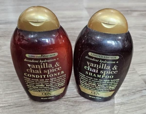 EDIZIONE LIMITATA Shampoo Ogx Vanilla Chai & Spice CON balsamo 13 once ciascuno - Foto 1 di 3