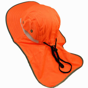 Neck Flap Boonie High Visibility Safety Reflective Waterproof Bucket Hat Cap LOT