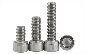 2er-PACK M10 x 1,25 mm FEINTON INBUSSCHRAUBE STECKSCHLÜSSELSCHRAUBE SECHSKANTKOPF A2 EDELSTAHL - Bild 1 von 4