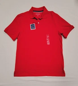 Small CLUB ROOM Stretch Fire Red Moisture Wick UV Pique Polo Shirt 40" - Picture 1 of 10