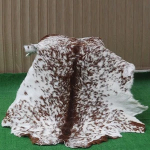 Genuine Brown Goat Hide Rug – Perfect for Bohemian & Farmhouse Décor - Picture 1 of 10