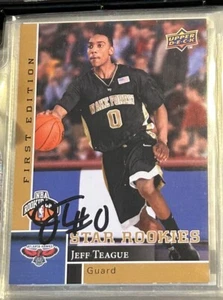 Jeff Teague 2009 Upper Deck UD First Edition Gold Rookie Signed Autograph RC TTM - Picture 1 of 2