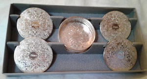 Vintage Heinz 1986 Centenary Year Silver Plate Coaster Set-Original Box - Picture 1 of 11