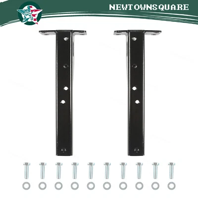 2pcs Black Rear Bumper Brackets Fits 86-01 Jeep Cherokee XJ Heavy Duty Upgrated - Image 1 of 4