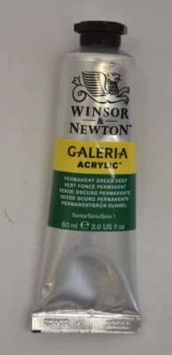 Winsor & Newton Galeria Acrylic Series 1 60mL 2oz Permanent Green Deep Color Art - Image 1 of 4
