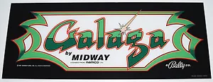 GALAGA Plexiglass Marquee logo Midway stampato su schermo - ESCLUSIVA PA! - Foto 1 di 4