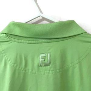 FOOTJOY Mens Golf Polo Shirt Size Medium Lime Green Short Sleeves - Picture 1 of 8