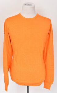Cruciani Solid Orange Superfine Wool Pullover Crewneck Sweater XXXL (Eu 58) NWT