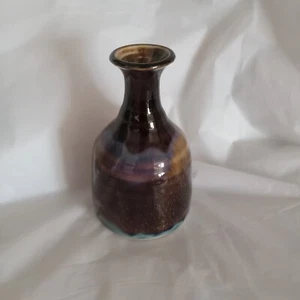 Drip glaze potter vase/5" tall/3" in diameter on bottom/very good condition - Picture 1 of 4