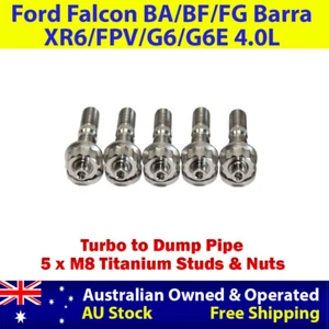 Titanium Turbo To Dump Pipe Stud Kit For Ford Falcon XR6 BA/BF/FG FPV 4.0L - Picture 1 of 3